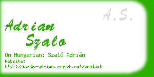 adrian szalo business card